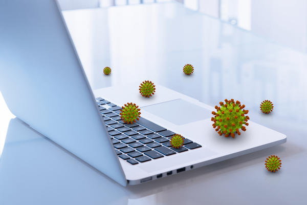 Viruses on a laptop